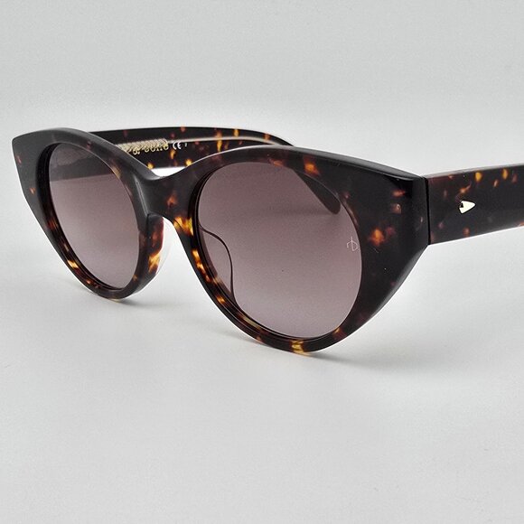 rag & bone Accessories - Rag & Bone RNB1012/S Dark Havana Frame Brown Gradient Flat Lens Sunglasses 49mm